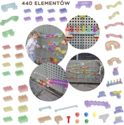 Masterkidz juego de construcción de pista para canicas Tablero STEM 440 piezas