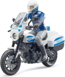 Bruder motocicleta policial Ducati Scrambler con piloto
