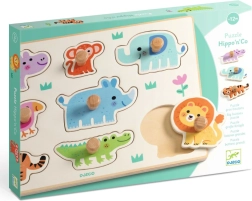 Puzzle encajable de Djeco Animales de la jungla