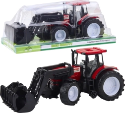 Tractor para niños con pala frontal, rojo
