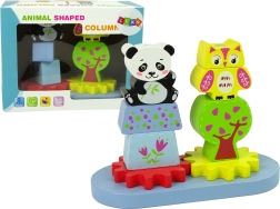 Clasificador de animales de madera Sova Panda con engranajes