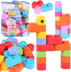 Bloques de goma blandos y coloridos para niños, 36 piezas