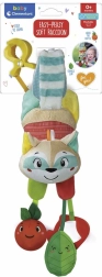 Peluche de mapache con clip para colgar CLEMENTONI