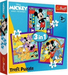 Puzzle 3 en 1 Mickey Mouse y amigos (20, 36, 50 piezas) Trefl