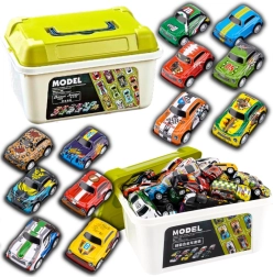 Set de cochecitos metálicos en maletín, colección de colores 30 uds