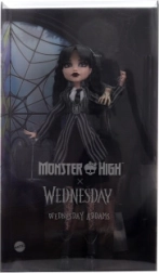 muñeca de colección wednesday addams MONSTER HIGH con uniforme nevermore