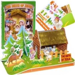 Puzzle 3D del belén (pesebre), 25 piezas