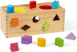 Bigjigs Toys Caja misteriosa de madera para encajar y clasificar formas