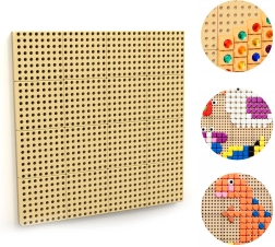 Masterkidz tablero educativo STEM de pared con panel de montaje 80 × 80 cm