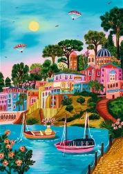Puzzle TREFL Premium Plus arte del color: Syros, Grecia, 1000 piezas