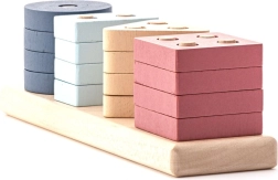 Cubika Pastel Clasificación de formas V – rompecabezas de madera de 17 piezas