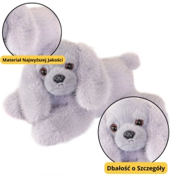 Cocker spaniel de peluche con patitas lastradas gris 30 cm