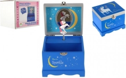 Caja de música joyero de madera con unicornio Born to Sparkle – azul