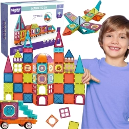 Woopie bloques de construcción magnéticos 3D tren – set de 71 piezas