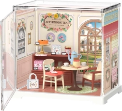 RoboTime rompecabezas 3D de madera mini casa de té de miel
