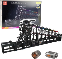 Juego de construcción de pista de canicas con motor eléctrico, 2520 piezas