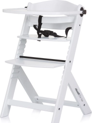 Chipolino silla de comer de madera Tip Top 2en1 – Blanco