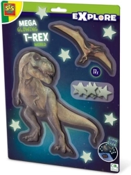 SES Creative Explore mega decoración T‑Rex luminosa en la oscuridad