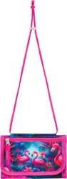 Cartera para el cuello con motivo de flamencos