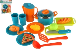 Juego de utensilios de cocina de plástico para niños en bolsa 28 × 28 cm