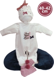 Ropita para muñeca NEW BORN 40–42 cm, set de 3 piezas con cojín de lactancia