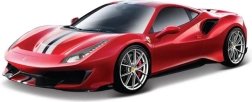 Bburago Ferrari 488 Pista Race & Play coche modelo metálico rojo a escala 1:24