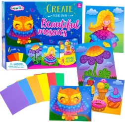 Mosaico creativo de espuma búho