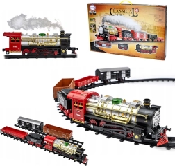 Woopie tren eléctrico clásico con sonidos, luces y humo – set de 29 piezas