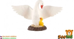 Figura de oca con cría