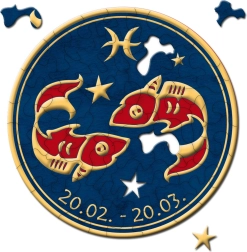 Rompecabezas redondo zodiaco: Piscis 33 piezas