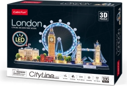 Puzzle 3D iluminado CityLine panorama Londres 186 piezas