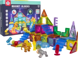 Set de construcción magnética 3D ZOO, 64 piezas