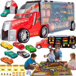 Camión con cochecitos, juego de 23 piezas