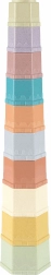 Vasos apilables hexagonales