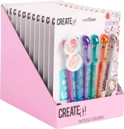 Set de tatuajes CREATE it! 6 rotuladores perfumados con plantillas