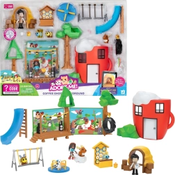 Adopt Me! cafetería y parque infantil – set de juego con figuras y accesorios (23 piezas)