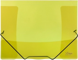 Carpeta transparente con goma Lines amarilla