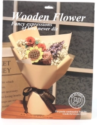 Flor ensamblable 3D de madera