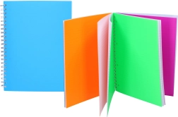 Cuaderno de espiral A4 rayado, 100 hojas, 4 en 1