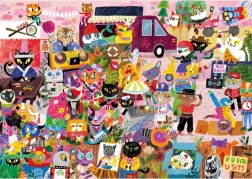 Puzzle Magnolia multitud de gatitos 1000 piezas