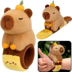 Pulsera de peluche con mecanismo snap con capibara – motivo de abeja