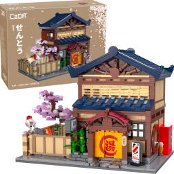 Set de construcción CaDA baño japonés Sento con luces LED, 1249 piezas