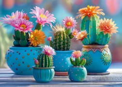 Puzzle CHERRY PAZZI Fuegos artificiales de cactus en flor 1000 piezas