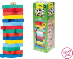 Torre de madera colorida para niños