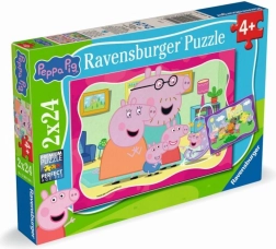 Puzle Peppa Pig 2×24 piezas Ravensburger