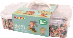 Cuentas para planchar en maletín de plástico Mellow pastel con placa y plantillas 12000 uds