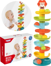 Woopie baby torre espiral con bolitas, 10 piezas y 6 bolas