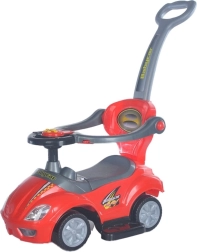 Correpasillos infantil con barra de empuje 3 en 1 BABY MIX Mega Car rojo