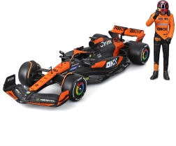 Bburago 1:24 formula 1 mclaren mcl38 2024 con figura de piloto