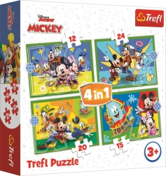 Puzzle 4 en 1 MICKEY Y AMIGOS